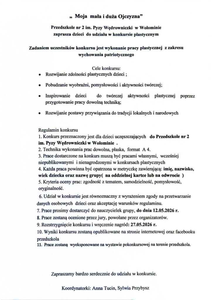 Zdjęcie: KONKURS PLASTYCZNY